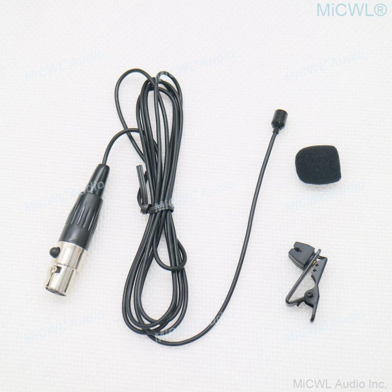 Miniature Clip Lapel Lavalier Microphone For Shure 4Pin AKG 3Pin Sennheiser 3.5mm Lock Audio-Technica WirelessTransmitter