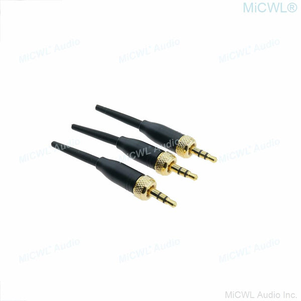 Replaceable plugs Golden 3.5mm Sterel Lock for Sony D11 V1 Sennheiser SL HeadMic MKE ME2 ME4 HSP2 Microphones Spare Connector