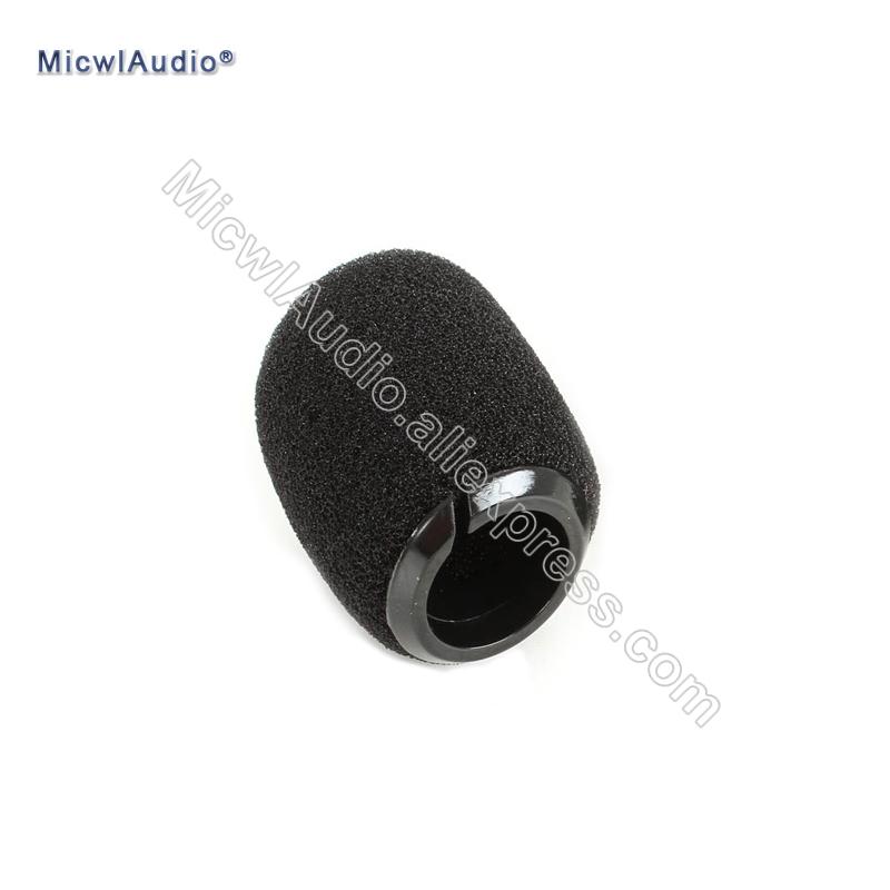 20 X Black Sponge Snap-fit Form Windscreens For Shure MX418D/C MX412D/C WB98H/C BETA98H/C Instrument Gooseneck Microphone