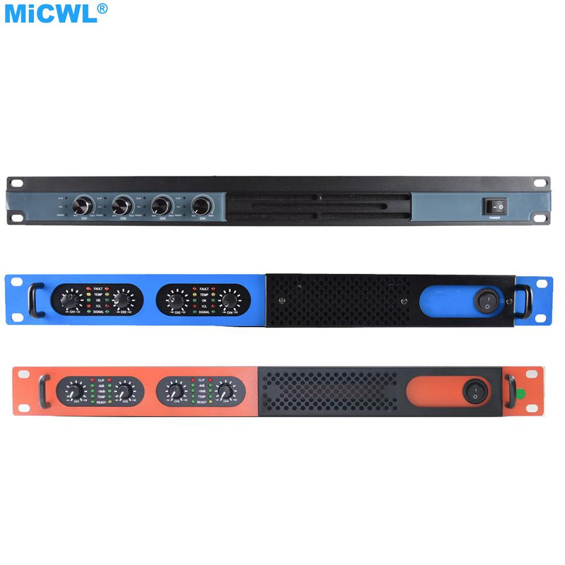 MiCWL 6400W Digital Power Amplifier 4 Channel 5200 Watts 2 Power Versions Speaker PreAMPs AMP Blue Orange