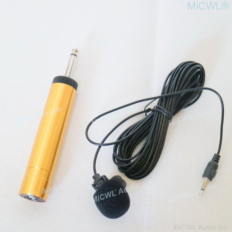 MiCWL A5 Music Instrument Microphones 3.5 mm To 6.5mm AA Battery Adapter Condenser Lavalier Lapel Mic Microfone 5m Cable