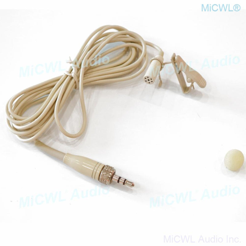 Beige ME2 Wireless Clip Lavalier Microphone For Sennheiser EW100 SK100 G2 G3 G4 BeltPack Transmitter 3.5mm Stereo Lock Plug