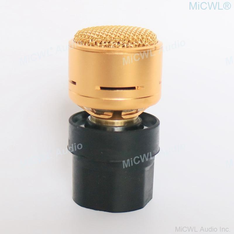 Golden Replacement Dynamic Microphone Capsule Cartridge Handheld Recording Studio Clear Sound Wireless or Wired DIY Parts