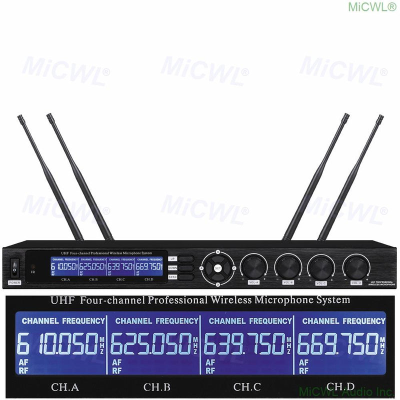 MiCWL SKM9000 Audio Wireless Microphone System 4 SKM 9000 Professional UHF Frequency Adjustable 4 Antenna 200m Receiver