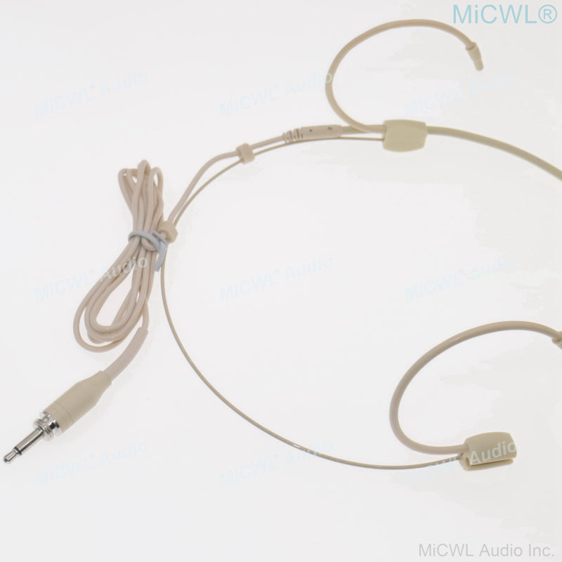 Skin Double Ear Hook Headband Microphone For Sennheiser Shure MiPro AKG Audio-Technica 4Pin 3Pin TA4F 3.5mm