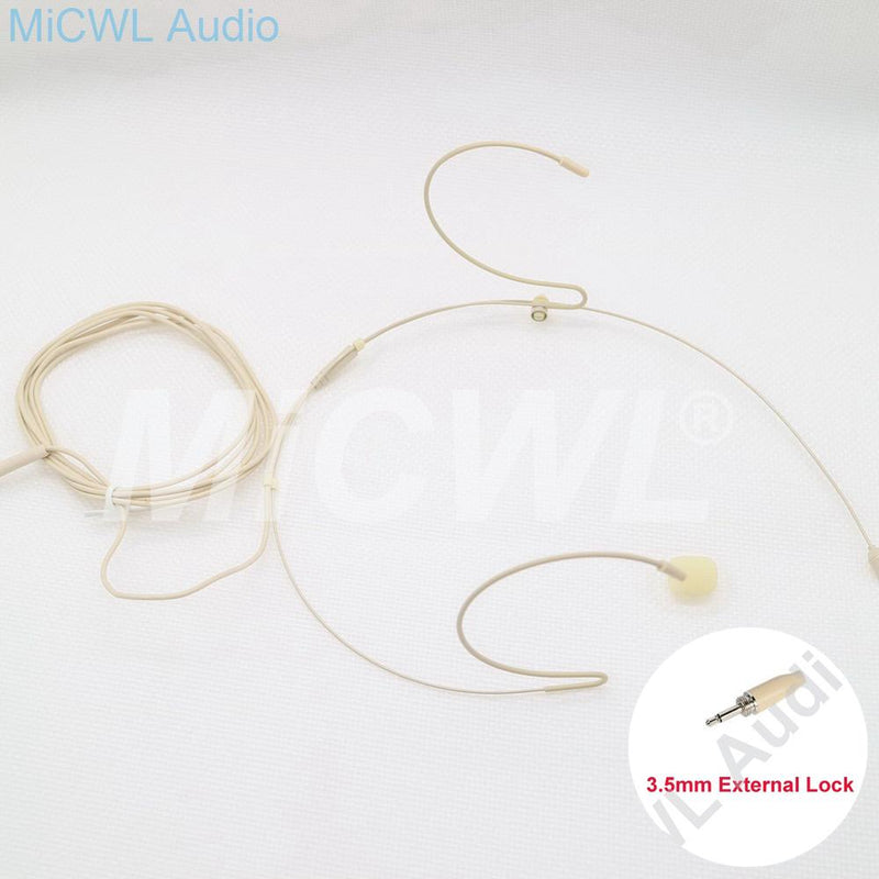 Pro Headworn Microphone Omni-directional Beige Headset Microphone For 3.5mm External Lock OM40-21