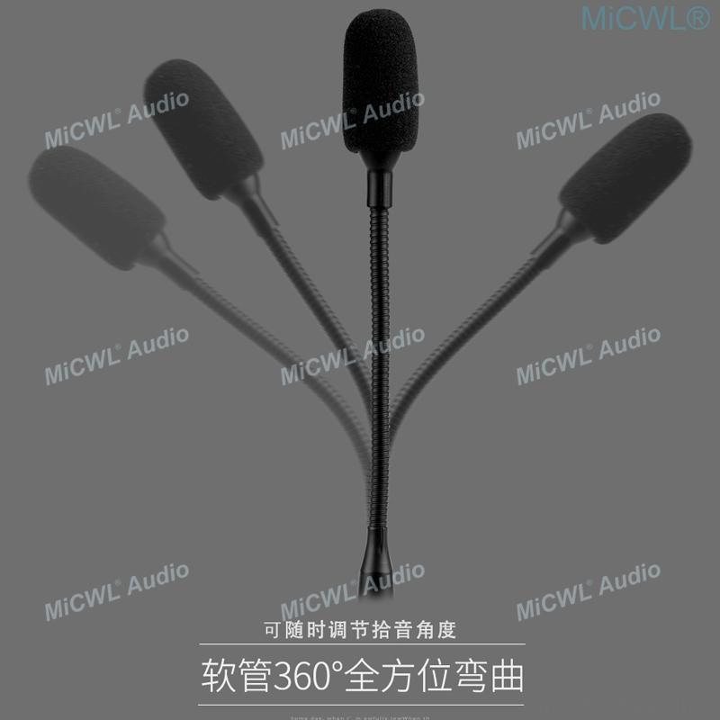 Portable Interview Music Instrument Cardioid Microphone For Shure ULX SLX GLX QLX AD BodyPack Transmitter Gooseneck Mic