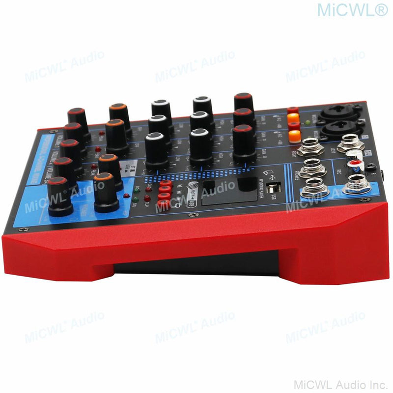 MG6-USB Portable Mixer Computer Live USB Bluetooth Mixing Console Audio Card 4 6 8 Channel Microphones 48V Switch