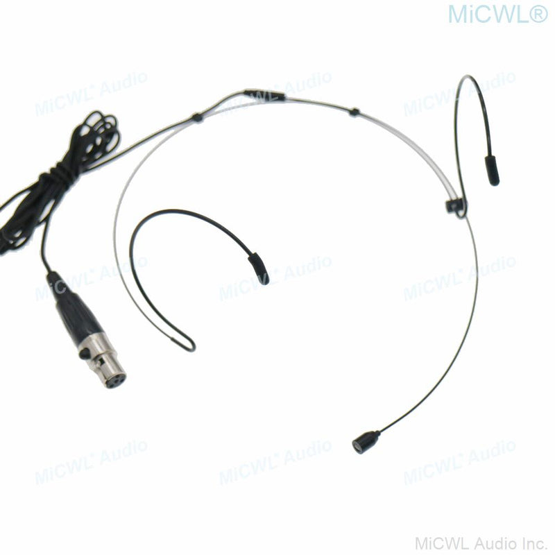 Hidden Beta53 Black Earset Headset Microphone For Shure Wireless Mic System TA4F Connector Dual Single ear Hook Mike