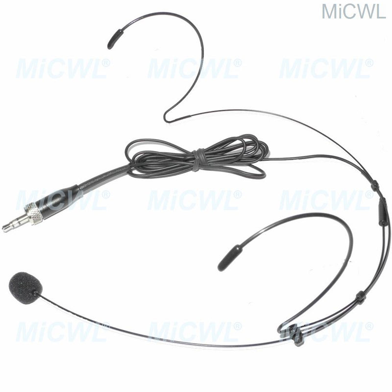 MiCWL SL HeadMic Black Headset Pro Microphone For Sennheiser G1 G3 G3 G4 Wireless BeltPack Transmitter 3.5mm Sterel Lock Screw