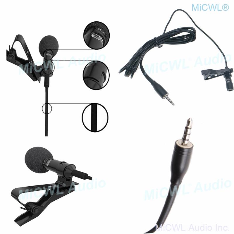 MiCWL T60 Best Tie Clip-On Lavalier Microphone For Sennheiser Shure AKG Audio-Technica MiPro Samson Wireless System 2m Cable