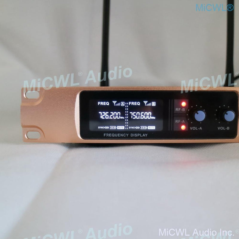 X288 Wireless Microphone System Dual Channel Audio Karaoke Stage Performance Dynamic Handheld Mics - MiCWL Audio Inc