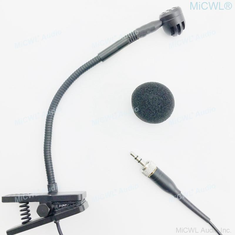 Flexible Musical Instrument Condenser Microphone MIC For Sennheiser With 3.5mm 1/8" Plug Connector Long Cable Clip to the Table