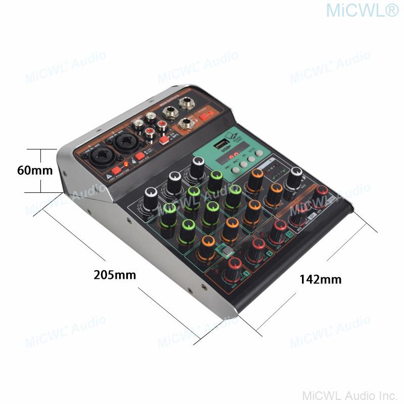 Original Mini 4 Channel Mixing Console For Live Recording Bluetooth USB 48V MiCWL AF4