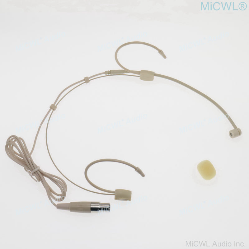 Skin Double Ear Hook Headband Microphone For Sennheiser Shure MiPro AKG Audio-Technica 4Pin 3Pin TA4F 3.5mm