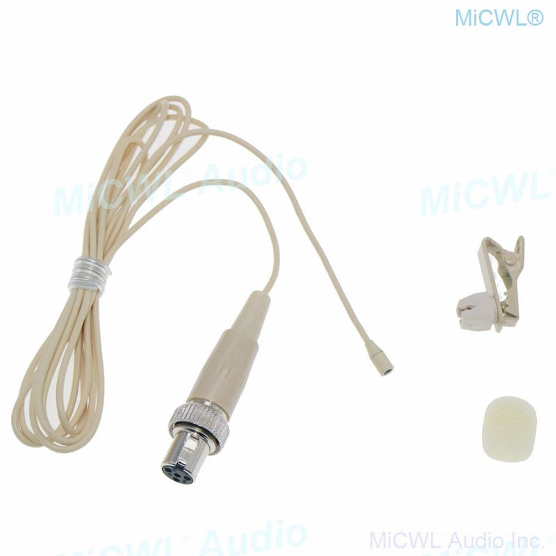 Miniature Lavalier Lapel Microphone For MiPro Audio Wireless Mics System TA4F 4Pin Lock