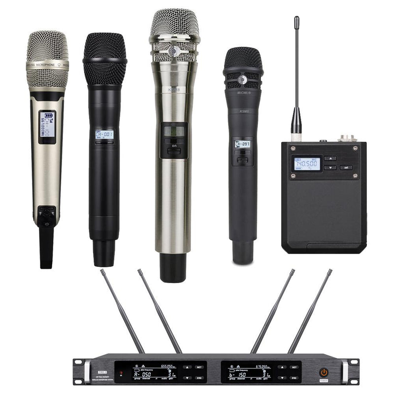 Pro UR24D Digital Wireless Microphone Karaoke System Beta87 KSM8 True Diversity Handheld SKM9000 Stage Concert Microfones