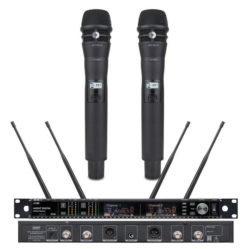 Professional Original KSM8 Handheld Headset Digital Wireless Microphone System UHF AD4D True Diversity Mic  500m Range