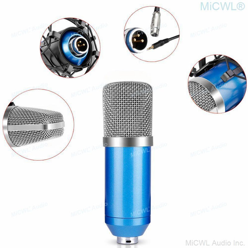 MiCWL M10 Audio Live Sound Card Condenser Microphone for Laptop Computer Network Karaoke Chat