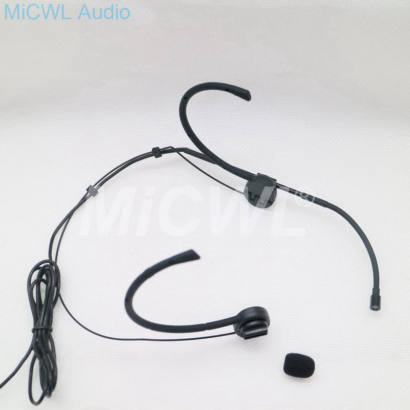 High-Quality Omni-directional Foldable Headworn Microphone Adjustable Headset Mic For Sennheiser Shure AKG Audio Technica Black