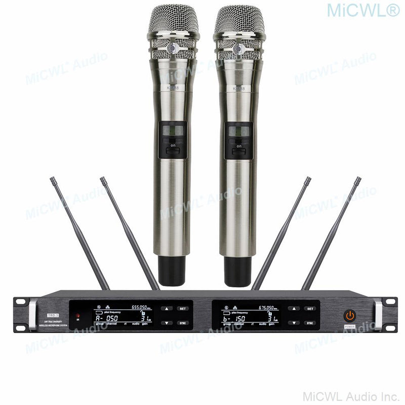 Advanced ULXD4 Dual Channel UHF Karaoke Wireless Microphone System 4 Antenna True Diversity ULXD4D 2 Dynamic Handheld Mics