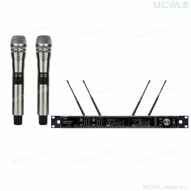 Original MiCWL AD4D True Diversity UR24D AD2 Handheld Wireless DJ Karaoke Microphone  6400W Power Amplifier Stage Performance