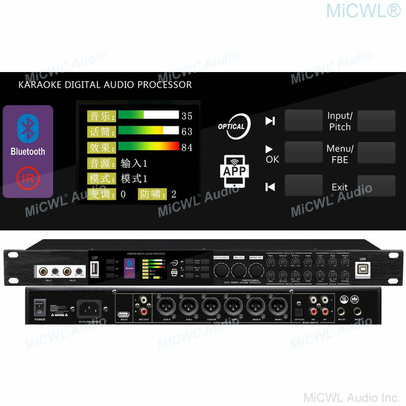 Digital Effector Microphone KX500 Effects Processor Stage Studio Bluetooth WiFi Wireless with Laptop iPhone Software