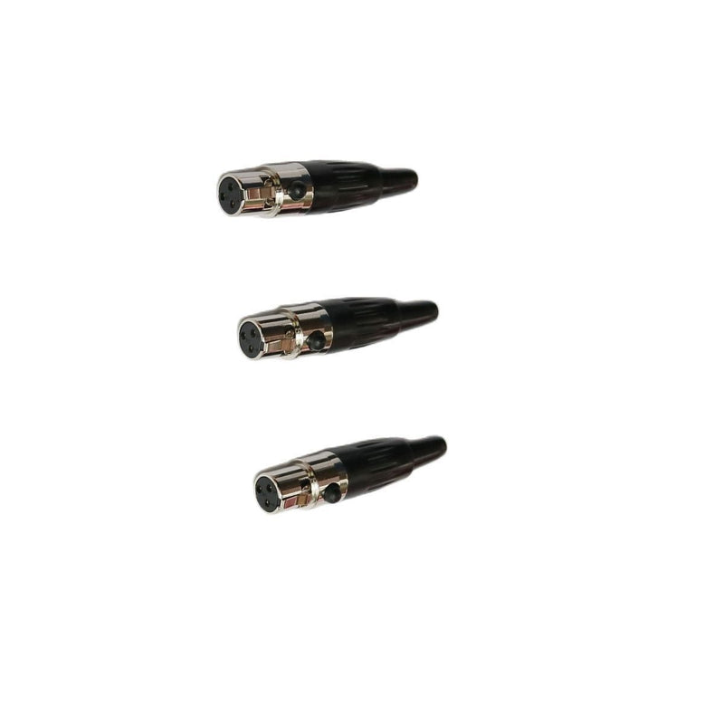 3x Mini 3Pin XLR TA3F Replaceable Connector DIY Weld Spare Parts for AKG Samson Microphones Plugs