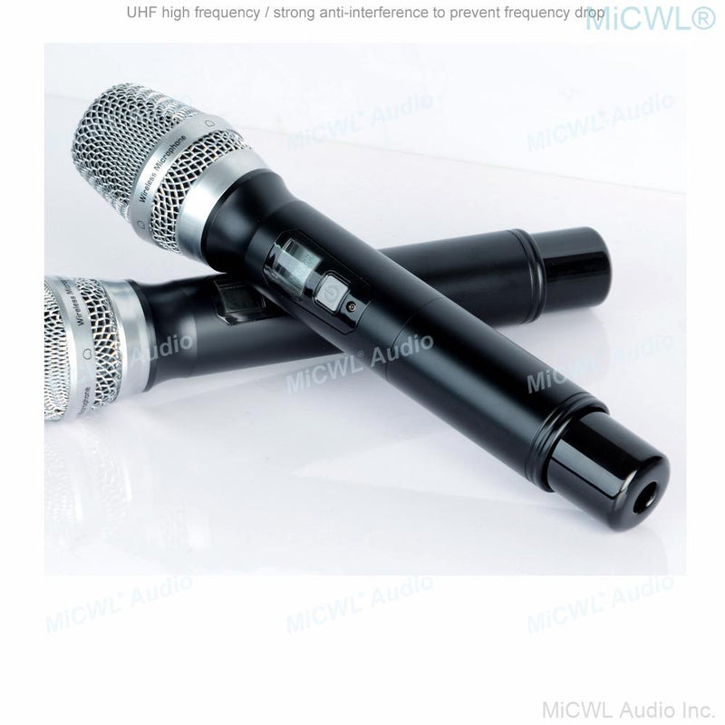 Top Quality UR36D Wireless 2 Handheld Cardioid Microphone System Karaoke DJ Sing Speech Vocal Concert Dynamic Mics 640-690MHz - MiCWL Audio Inc