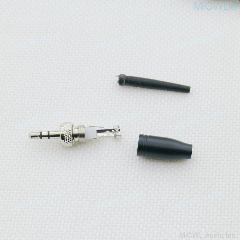 Professional DIY 1/8 3.5mm Stereo Screw Lock Connector Audio Adapter Plugs For Sennheiser Sony Headset Lapel Microphone 100pcs