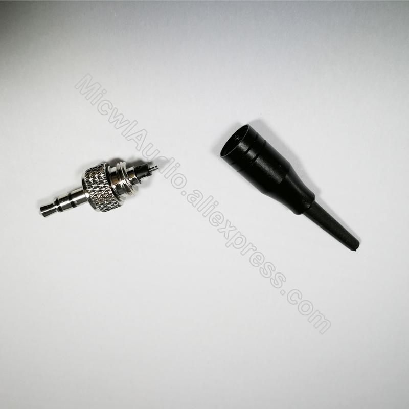 Black Beige 3.5mm 1/8 Screw Lock Stereo DIY Connector Audio Adapter for Sennheiser Sony Headset Tie Clip Lavalier Mics 100pcs