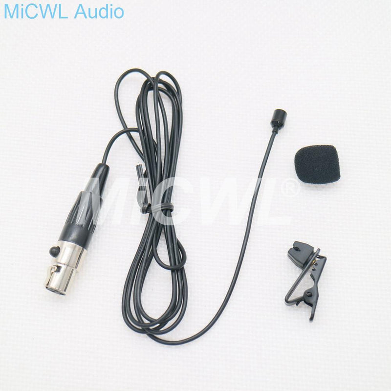 Mini Tie Clip Lavalier Microphone for AKG Samson Gemini TA3F 3Pin XLR Belt Pack Wireless System Black Beige color