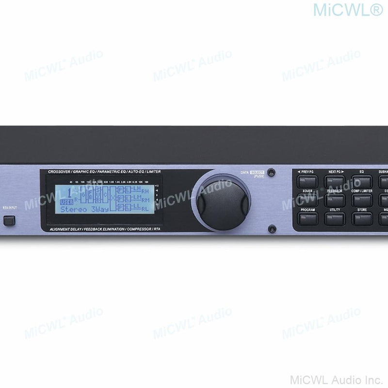 PA Audio Digital Signal Processor 2 In 6 Out Professional Stage Advanced Crossover Effect Processor