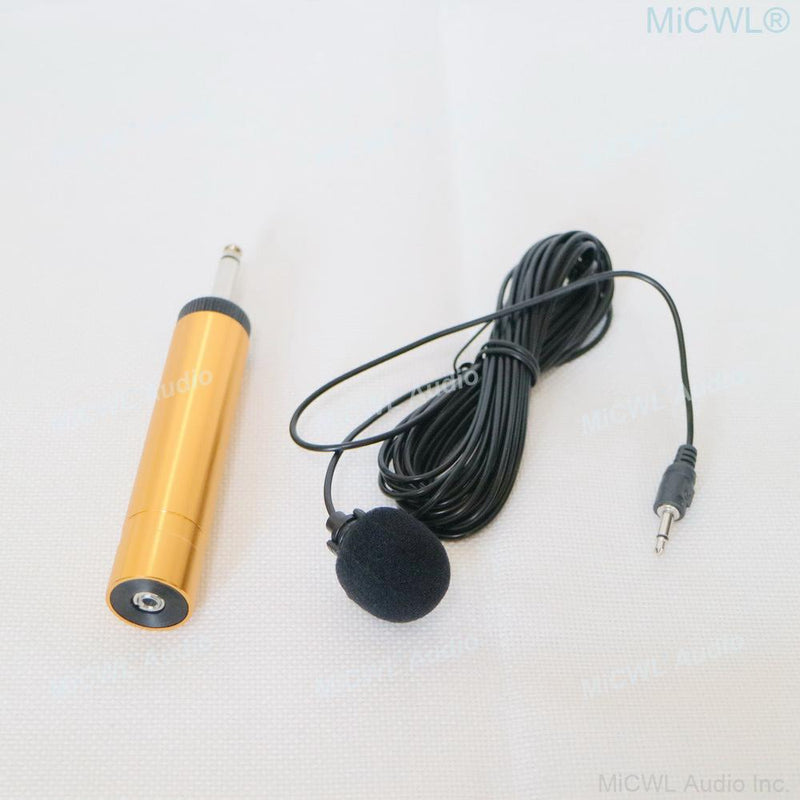 MiCWL R2 10m Cable Lavalier Microphones Standard 3.5mm Jack to 6.35mm Jack Adapter Use 1.5V AA Battery For Musich Stage Studio