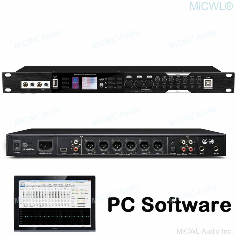 Pro KX-500 Digital Effector Processor Stage Studio 4 Microphone Input Bluetooth WiFi KX-200 Upgrade Version Laptop PC Software