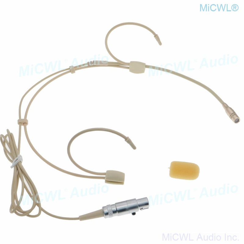 CS90 Beige Cardioid Headset Microphone for AKG Samson Gemini Wireless BeltPack Karaoke Sing Stage TA3F Mini XLR 3Pin