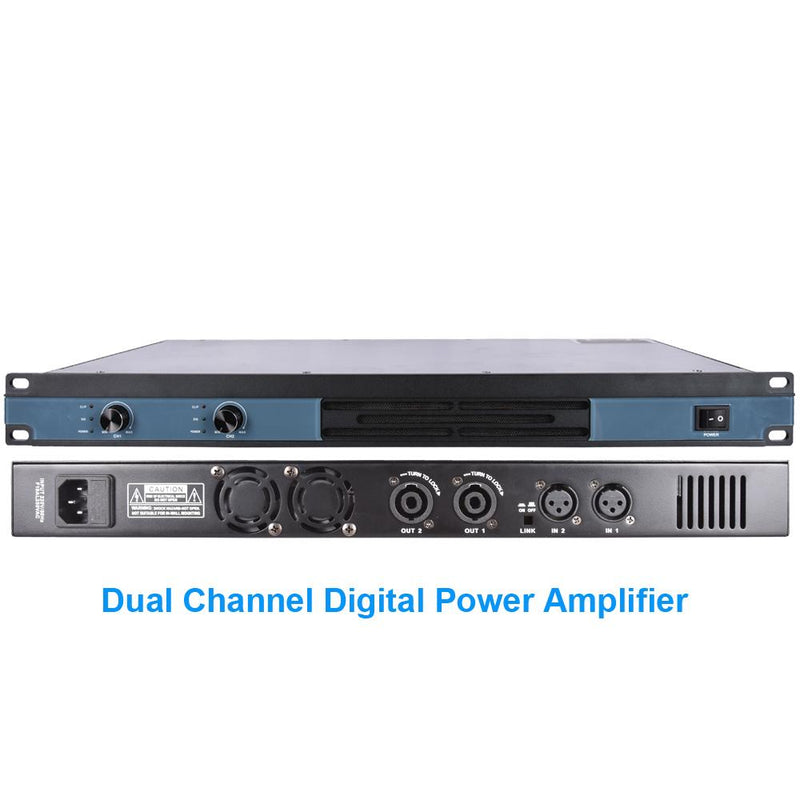 Advanced Digital Amplifier 4 Channel 6400 Watts 2 Ch 3200W High Power AMP 1U Drive 8 10 12 15 18 inch Speaker