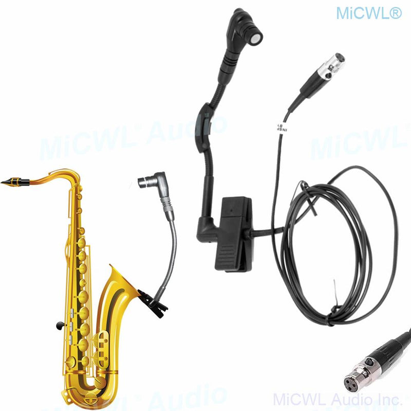 Mini 3Pin XLR Pro Instrument Microphone For AKG Samson Gemini Wireless System Music Guitar Bass Wind Drums Percussion Piano Sax