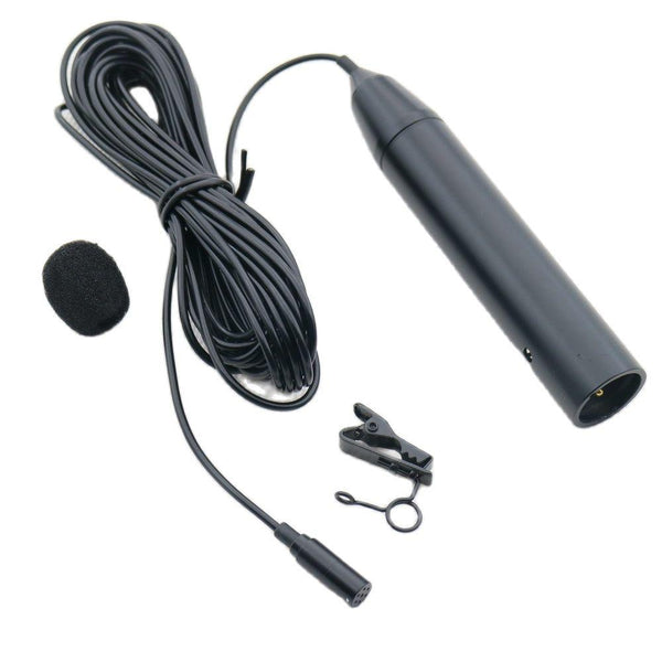 Tie Clip Lavalier Microphone XLR 4Pin 48V Phantom Power 5m Cable