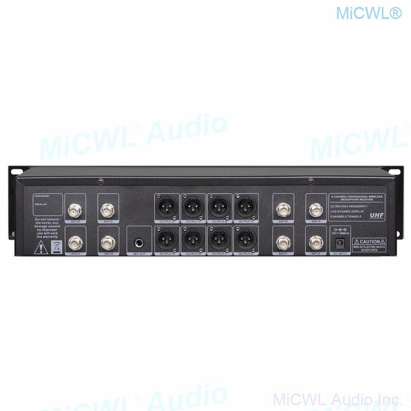 MiCWL U8800 High Sensitivity Cardioid Condenser Microphone 8 Table Gooseneck System 8 XLR 3Pin 6.35mm Balanced Output