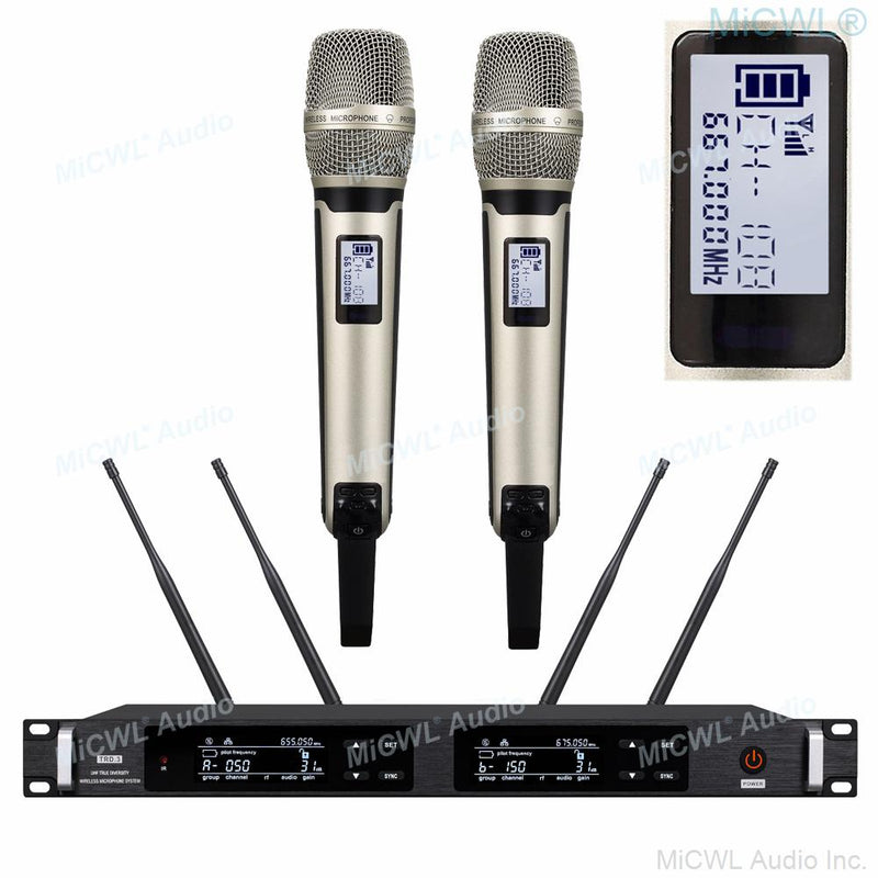 Pro AD2 300 Channel Digital Wireless Microphone Karaoke System KSM8 SKM9000 Handheld True Diversity Stage Concert Mics 4 Antenna