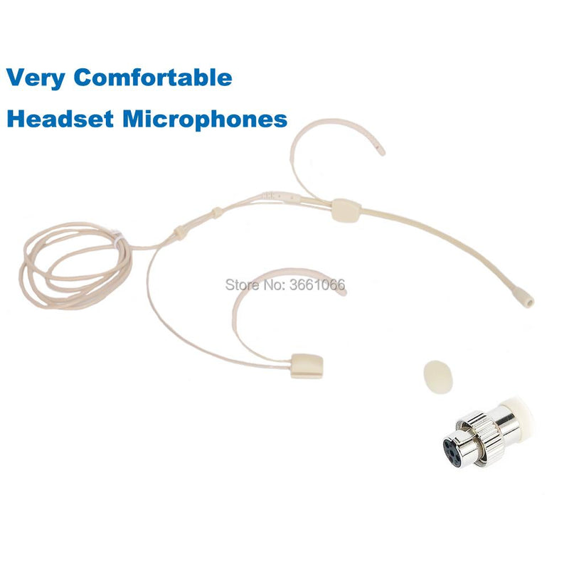 Omidirectional Microphone For Mipro Pro Headset Head-mounted Headworn Condenser Connector Mini XLR 4PIN Lock  MP-003