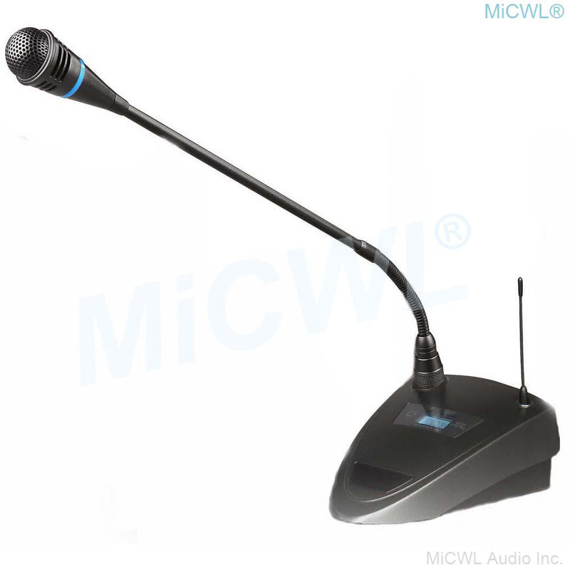 MiCWL Audio Wireless 2 Handheld 6 Desktop Gooseneck Microphone Conference Meeting Room Audio System