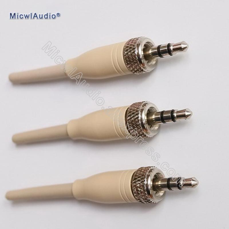 Black Beige 3pcs 3.5mm 1/8 Screw Lock Stereo DIY Connector Audio Adapter for Sennheiser Sony Headset Tie Clip Lavalier Mics