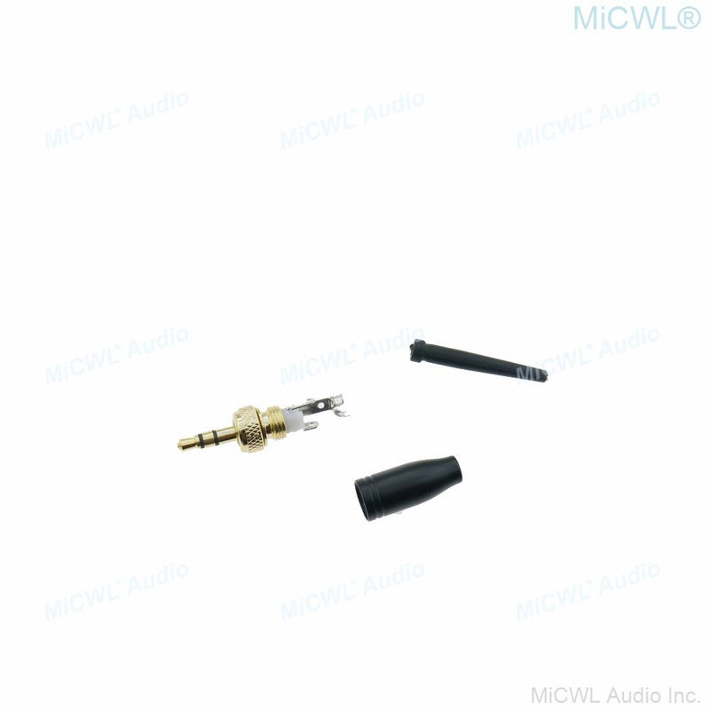 Replaceable plugs Golden 3.5mm Sterel Lock for Sony D11 V1 Sennheiser SL HeadMic MKE ME2 ME4 HSP2 Microphones Spare Connector