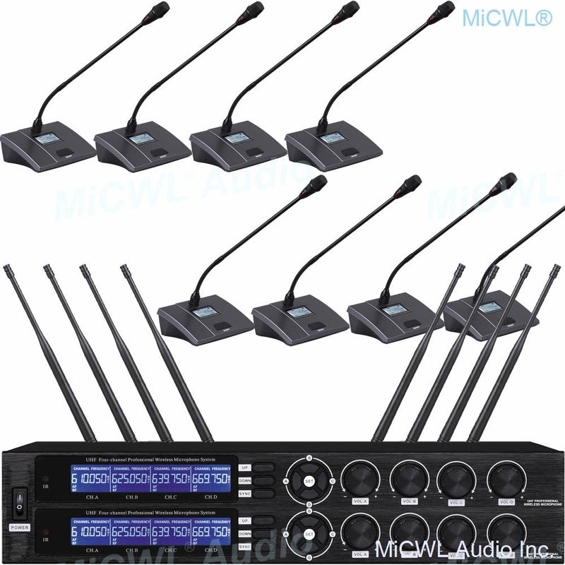 Professional Karaoke Audio Microphone Wireless 8 Table Gooseneck High Quality Conference Meeting System