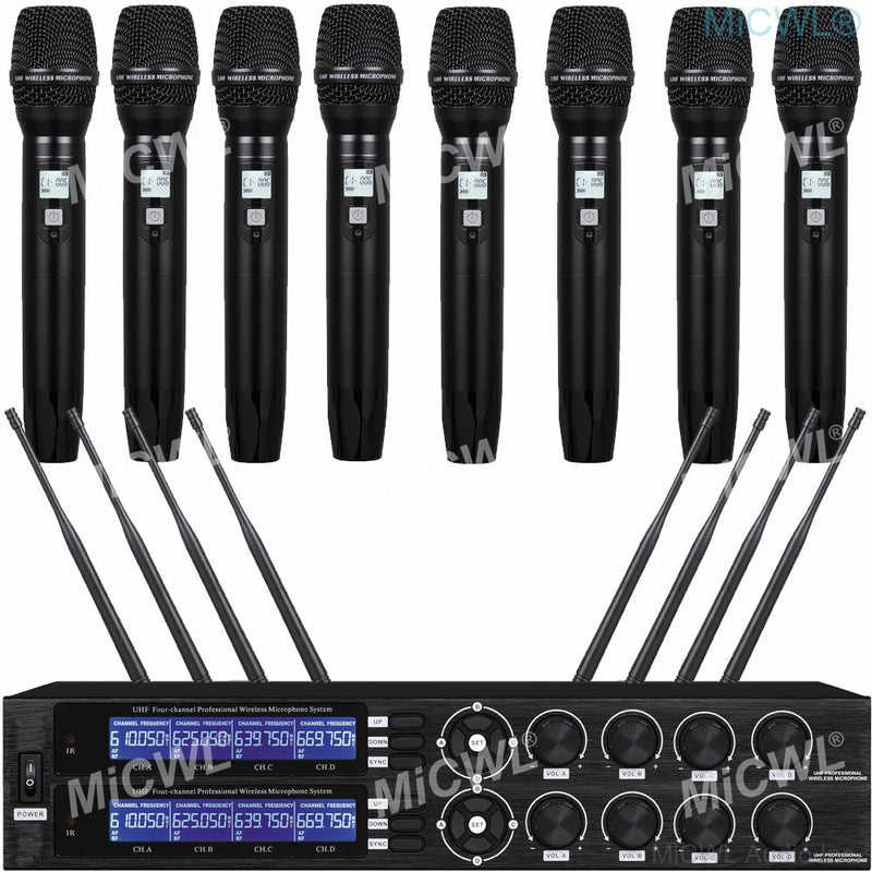 MiCWL Audio Wireless 8 Handheld Dynamic Microphone for Karaoke Stage Conference Meeting Room teaching church Audio System