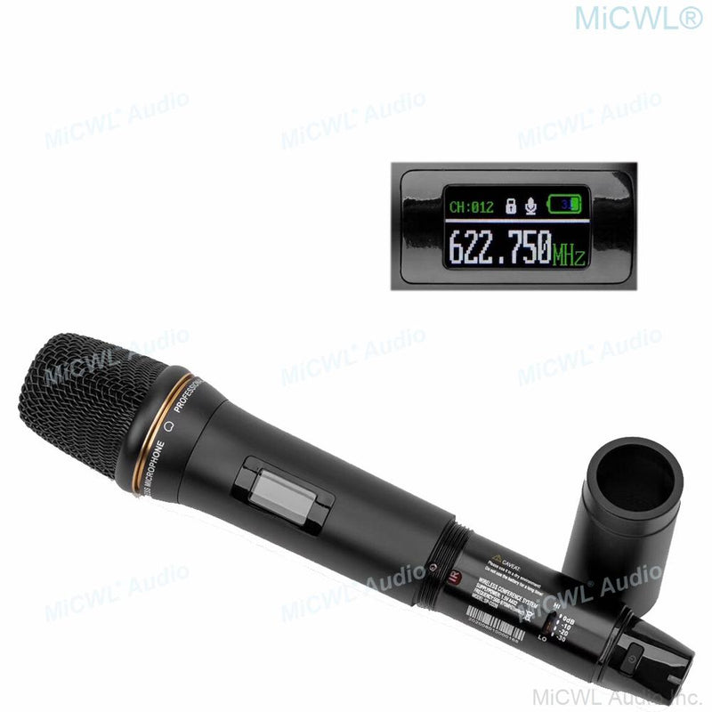 MiCWL SPD8 Digital Wireless 8 Handheld Karaoke Microphones System 8 Table Short Tube Gooseneck 360 Rotation Top Microfone - MiCWL Audio Inc