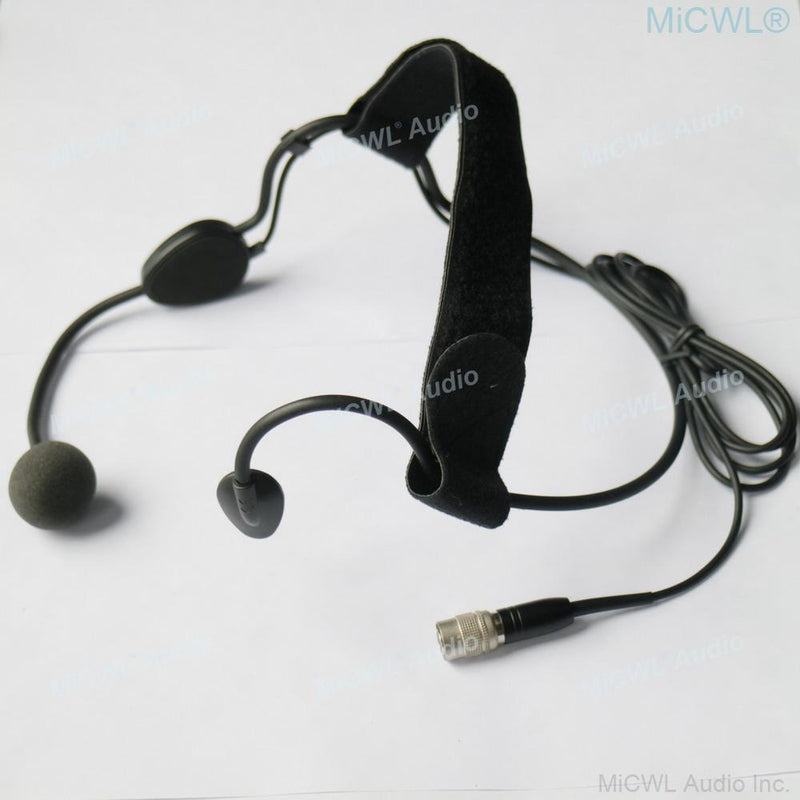 ME3 Black Head Wear Headset Microphone For Audio-Technica Wireless System Cardioid Hirose Mics 4Pin Lock Connector