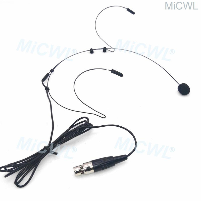 MiCWL SL Black HeadMic Headset Pro Microphone For AKG Samson Gemini Wireless BeltPack Transmitter XLR 3Pin mini TA3F